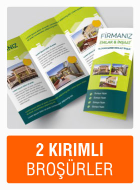 Çok Kullanılan 2 Kırımlı Broşür Çeşitleri.