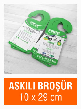 Yerel Reklam İçin Kapı Askı Broşür Örnekleri.
