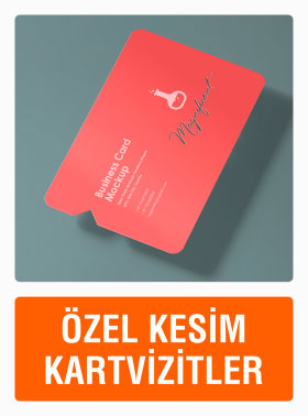 Şekilli ve Özel Kesim Kartvizit Örnekleri.