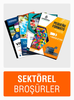 Farklı Tasarımlardan Oluşan Sektörel Broşür Örnekleri.