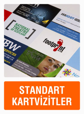 Düz Köşeli Standart Kartvizit Modelleri.
