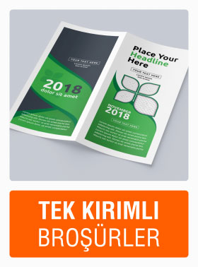Dikey Tek Kırımlı Broşür Modelleri.